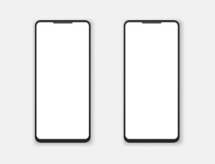 smartphone mockup on dark background, vector