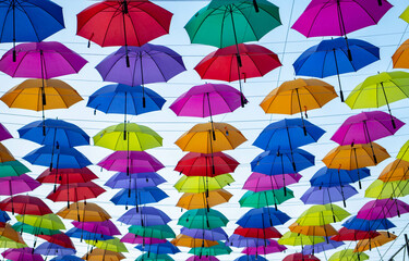 Fototapeta na wymiar colorful umbrellas