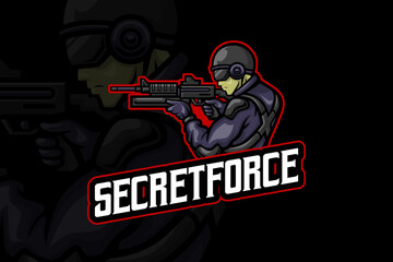 Secret Force - Esport Logo Template