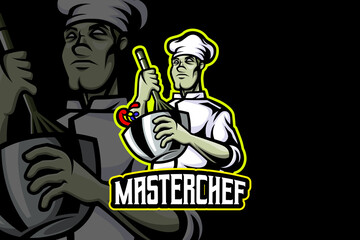 Master Chef- Esport Logo Template © Graphiqa-Stock