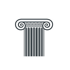 illustration of pillar greek style, vector art.