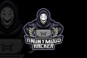Anonymous Hacker- Esport Logo Template