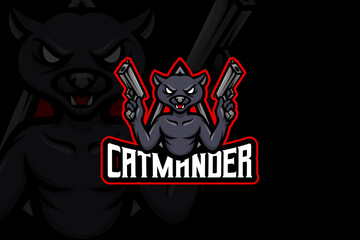 Catmander - Esport Logo Template