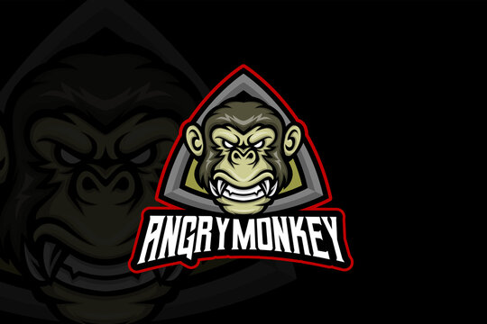 Angry Monkey - Esport Logo Template