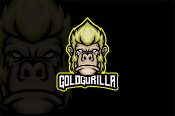 Gold Gorilla - Esport Logo Template
