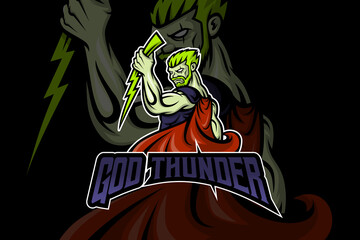 God Thunder- Esport Logo Template