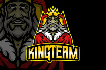 Fototapeta na wymiar King Team- Esport Logo Template