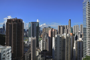 Fototapeta na wymiar the Office, Residential Building In Happy Valley, hk 4 Sept 2021