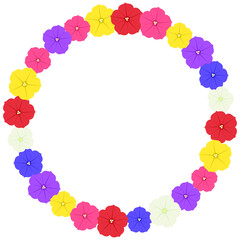 ペチュニアのフレーム円形