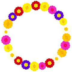 プリムラのフレーム円形