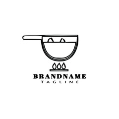 boiling water logo cartoon icon design template isolated vector illustration