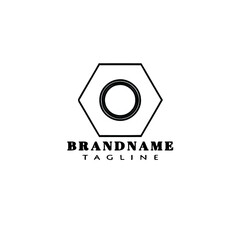 bolt logo icon cartoon design template black isolated illustration