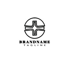 bolt logo icon cartoon design template black isolated symbol cute