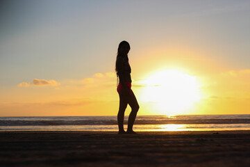 Fototapeta premium chica playa san blas 1