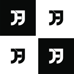 jfj initial letter monogram logo design set