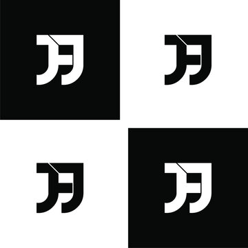 jfj initial letter monogram logo design set