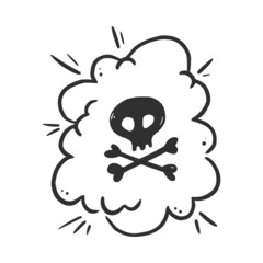 Swear word speech bubble. Curse, rude, swear word for angry, bad, negative expression. Hand drawn doodle sketch style. Vector illustration isolated on white background.