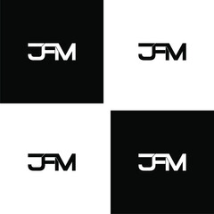 jfm initial letter monogram logo design set