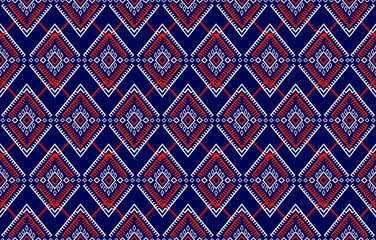 ethnic geometric pattern oriental blossom color seamless Pattern that is completely seamless. Fabric design, curtain design, backdrop design, carpet design, wallpaper design, garment design, wrapping