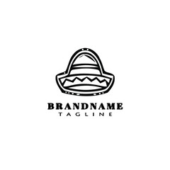 bonnet logo design template icon black isolated illustration