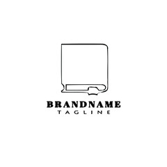 book logo template icon black isolated vector illustration