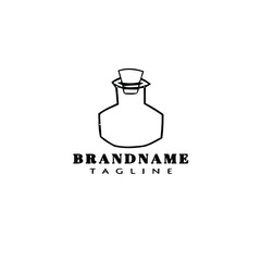 bottle with stopper logo cartoon icon design template isolated vector illustration
