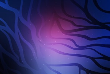 Dark Pink, Blue vector pattern with lines.