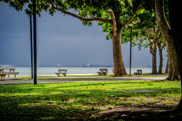 In East coast park - Singapore. Before the storm.