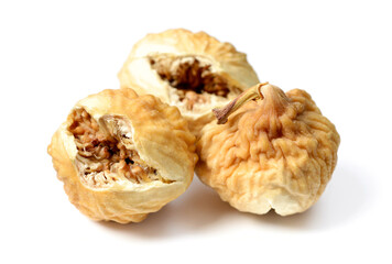 dried figs isolated on the white background
