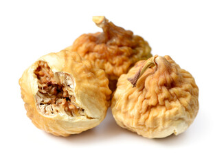 dried figs isolated on the white background