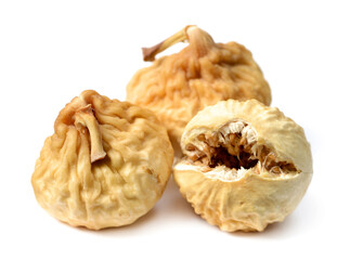 dried figs isolated on the white background