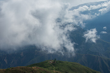 clouds over the mountain