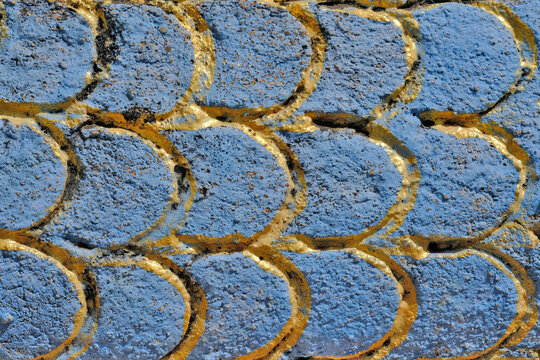 Blue wave stuco texture for background