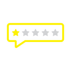 one star with chat bubble icon vector