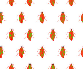 pattern fabric pattern cartoon animal orange insect