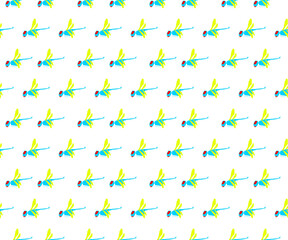 pattern fabric pattern cartoon animal dragonfly