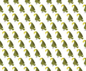 pattern fabric pattern cartoon animal hornbill © Joe Productions