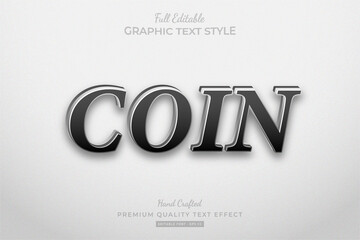 Coin Silver Editable Premium Text Effect Font Style