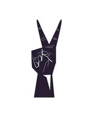 peace and love hand