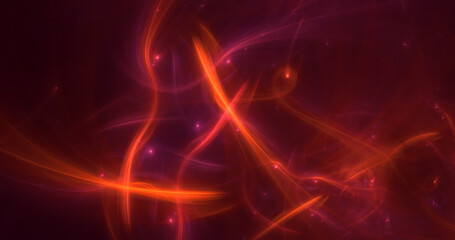 3D rendering abstract multicolor fractal light background