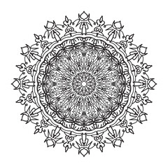 Mandala pattern black and white good mood