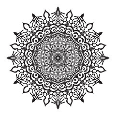 Mandala pattern black and white good mood