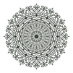 Mandala pattern black and white good mood