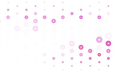 Light Pink, Yellow vector backdrop with dots.