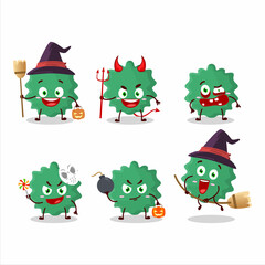 Obraz na płótnie Canvas Halloween expression emoticons with cartoon character of haploviricotina