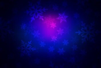 Fototapeta na wymiar Dark Pink, Blue vector backdrop in holiday style.