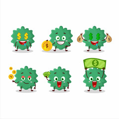 Haploviricotina cartoon character with cute emoticon bring money