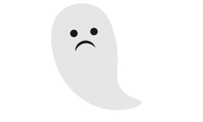 Vector illustration of Ghost on white background For print or use as poster, card, flyer or T Shirt