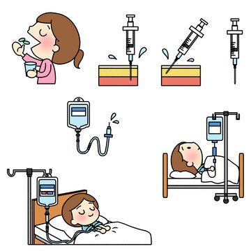 Illustrations Of The Various Routes Of Administration