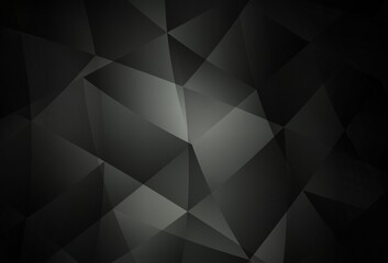 Dark Gray vector polygon abstract backdrop.